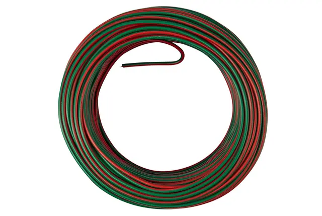 Kabel 1x1,5qmm Grønn/Rød Hella 
