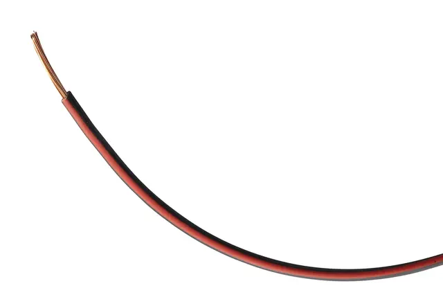 Kabel 1x1,5qmm Sort/Rød Hella 