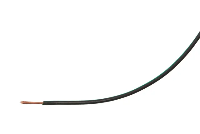 Kabel 1x1,5qmm Sort/Grønn Hella 