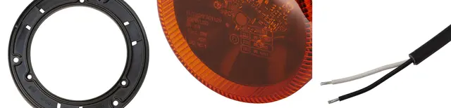 BEACON LAMP MD12/24 AMBER FIX MOUNT  2RL Hella 