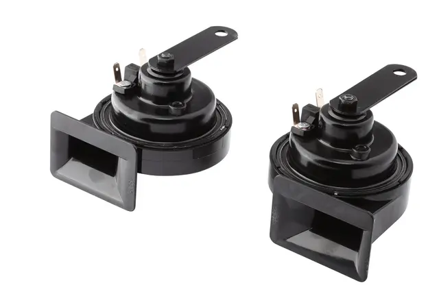 TRUMPET HORN 24V 400/500HZ BLACK SE  3FH Hella 