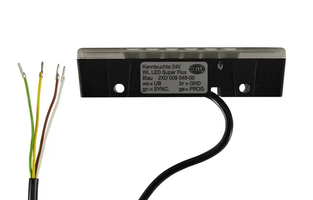 LED Varsel lys 24V Blå Hella 