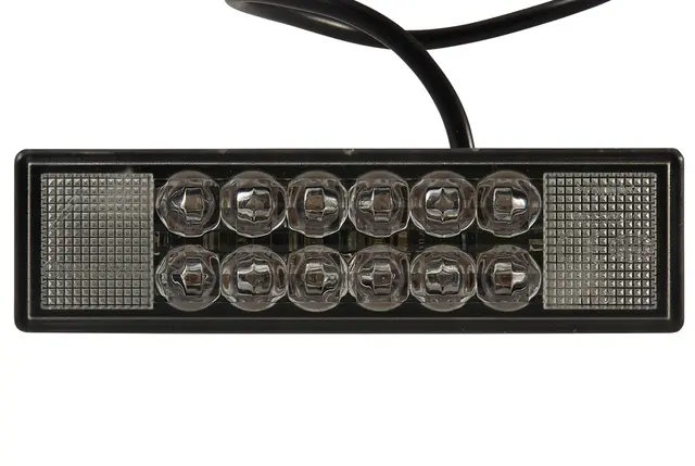 LED blitzlys gul 12 leds  24V u/festeram Hella 