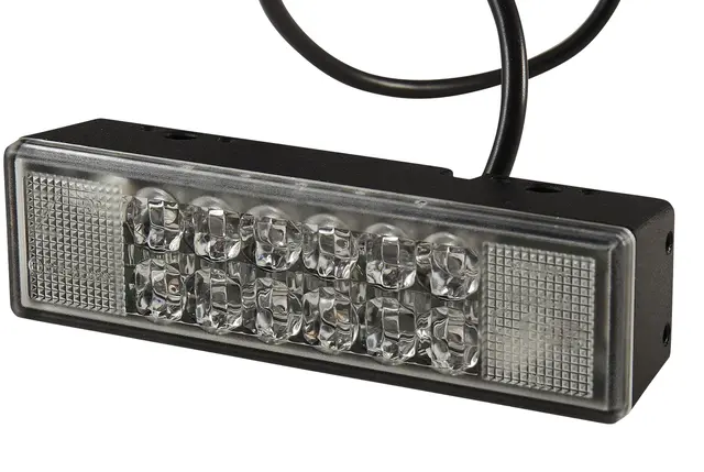 LED blitzlys gul 12 leds  24V u/festeram Hella 