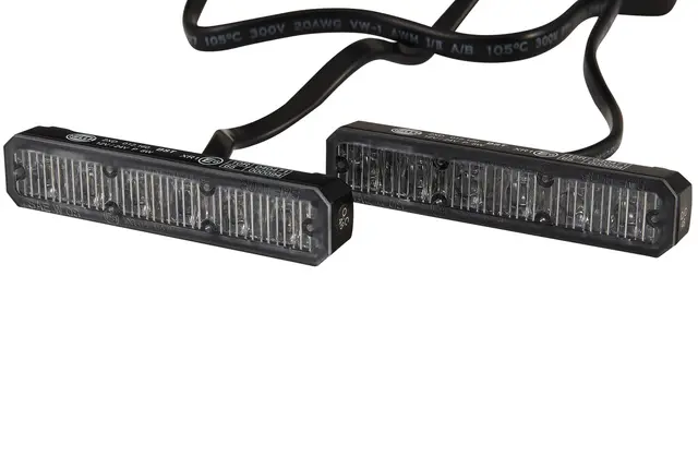 Rød strobe 6 led 2stk Hella 