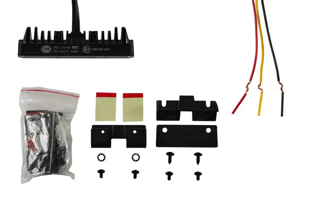 Hvit front strobe 6 led 2stk Hella 