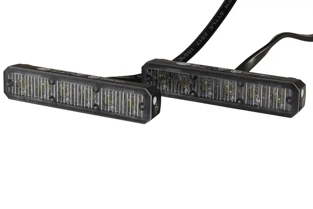 Hvit front strobe 6 led 2stk Hella 