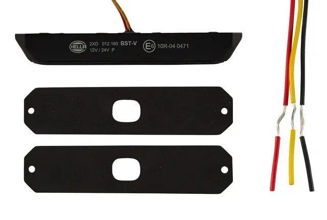 Hvit front strobe 6 led 2stk vert. Hella 