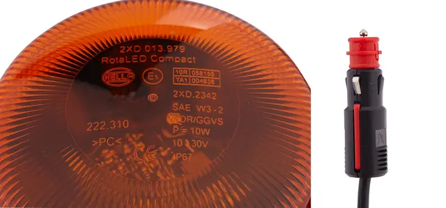Rota LED Comp 10-30v Gult glass Magnetfe Hella 