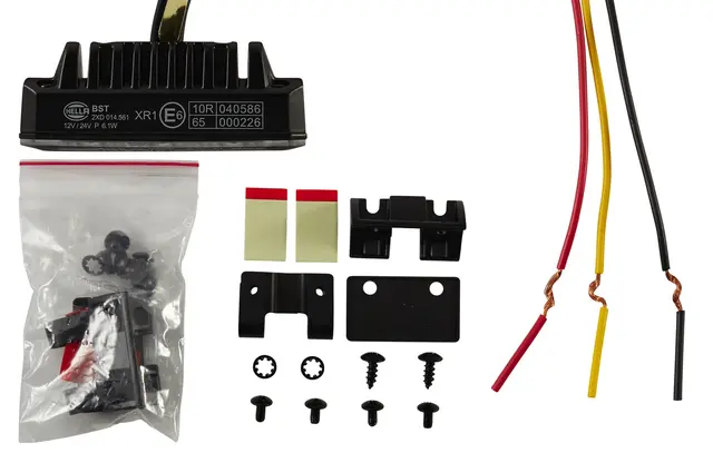 WARNING LAMP BST MD12/24 RED SET     2XD Hella 