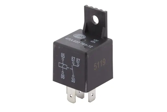 Arbeidsrele 12V 40A 2x87 5pin Hella 