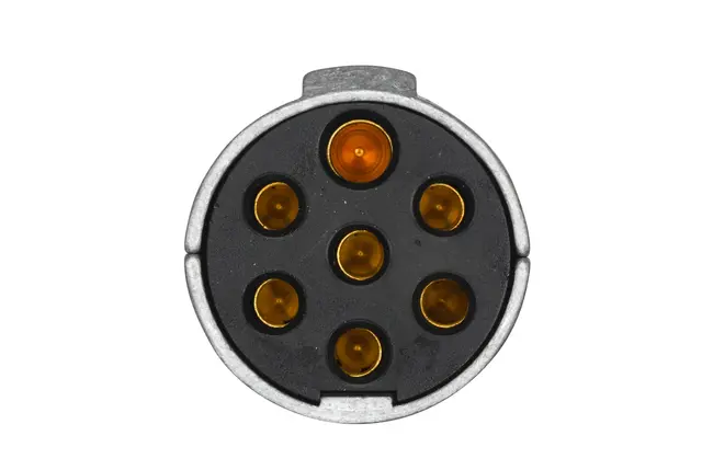 Støpsel 7 polet metall m/flatstift tilk. Hella 