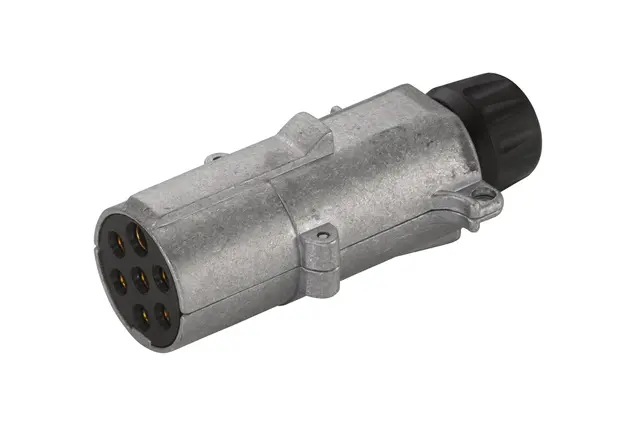 Støpsel 7 polet metall m/flatstift tilk. Hella 