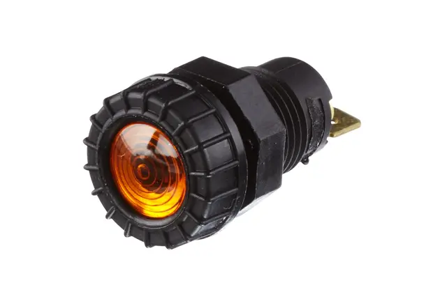 Lampe kontroll gul m/flatstikk Hella 