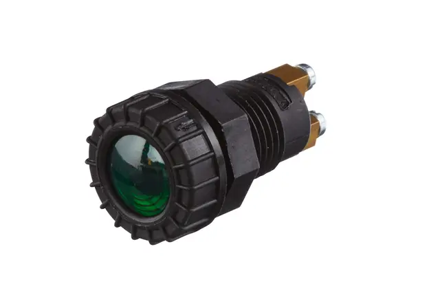 Lampe kontroll grønn m/skruetilk. Hella 