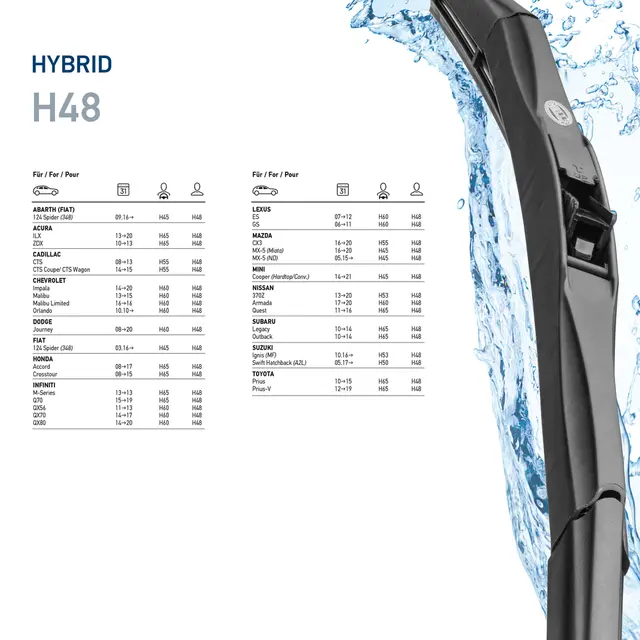 WIPER BLADE HYBRID PC 19''           9XW Hella 