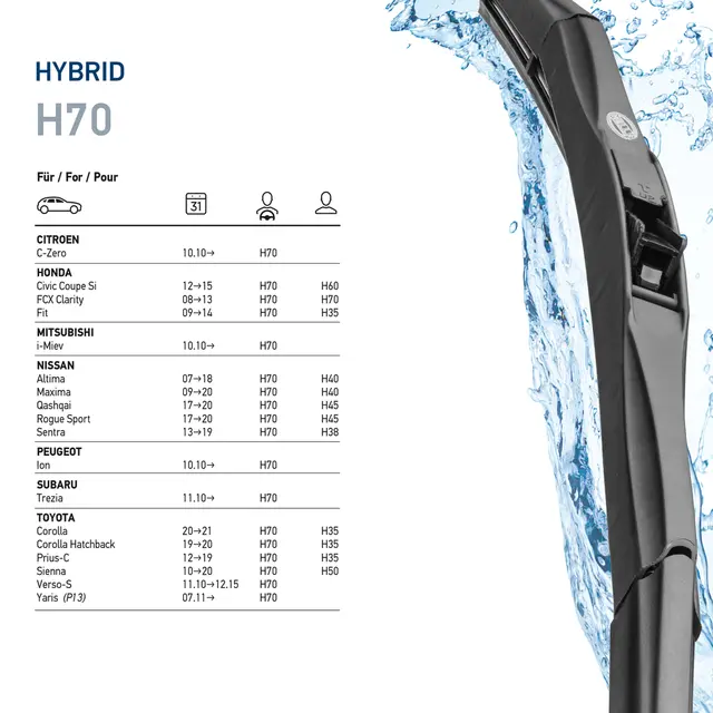 WIPER BLADE HYBRID PC 28''           9XW Hella 