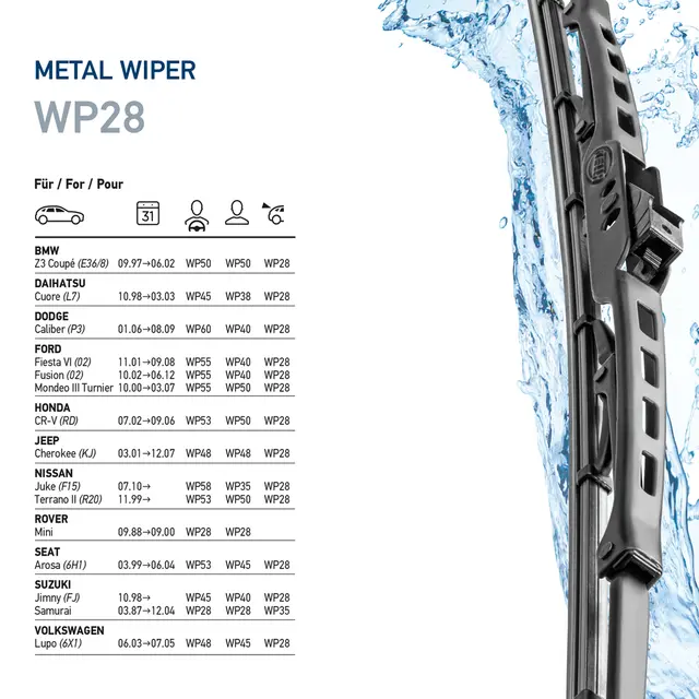 WP11 Hella Standard viskerblader 275mm Hella 