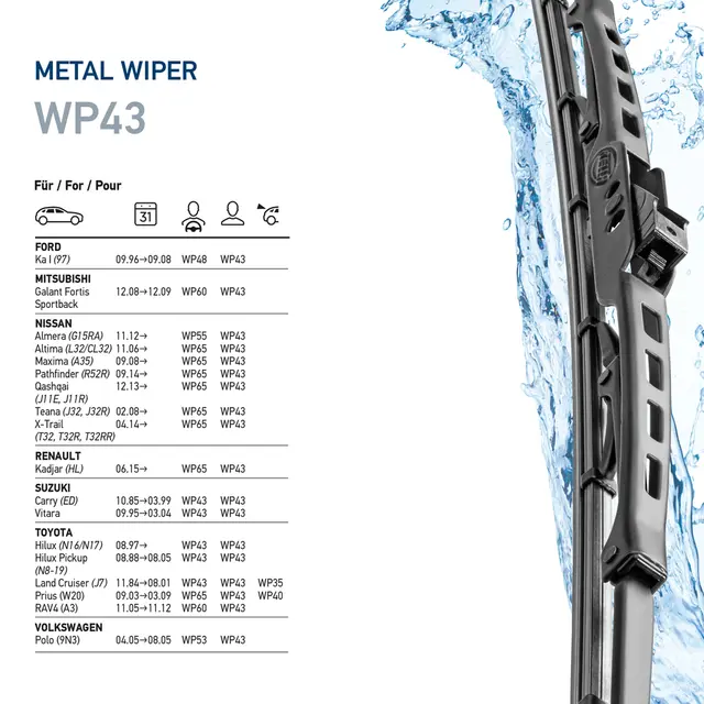 WP17 Hella Standard viskerblader 425mm Hella 