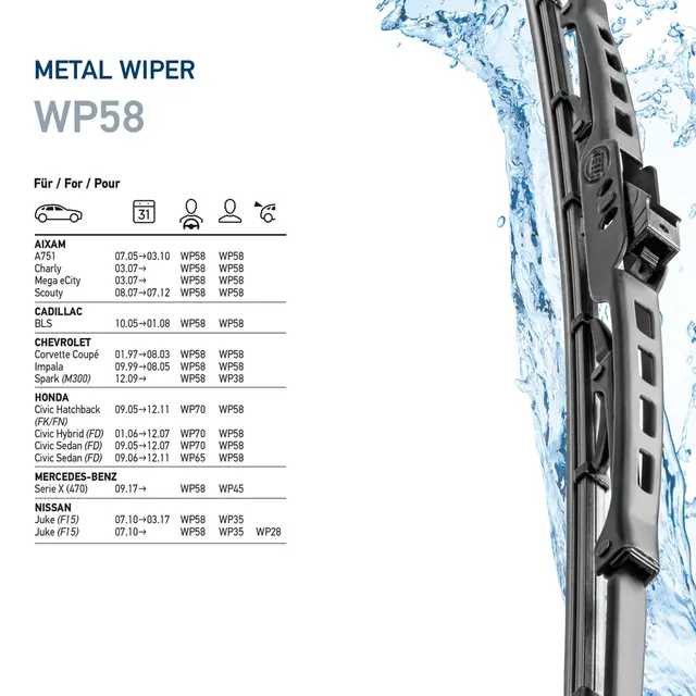 WP23 Hella Standard viskerblader 575mm Hella 