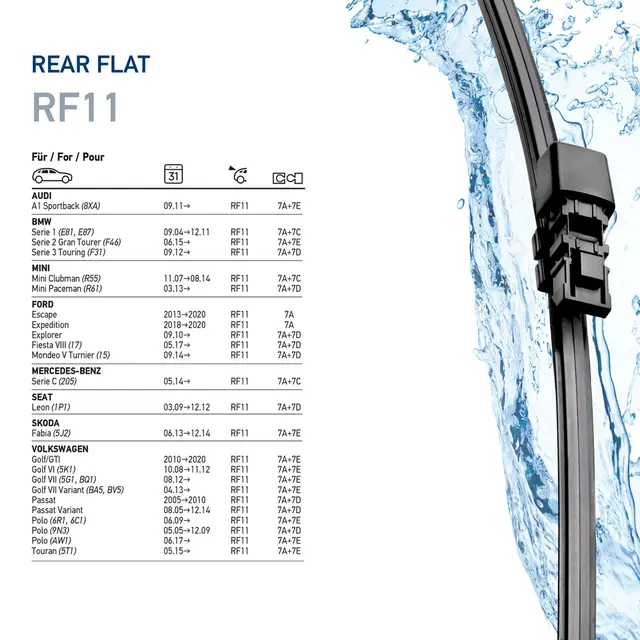 WIPER BLADE PC 11" 275MM RF11        9XW Hella 