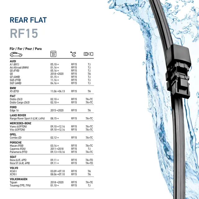WIPER BLADE PC 15" 375MM RF15        9XW Hella 