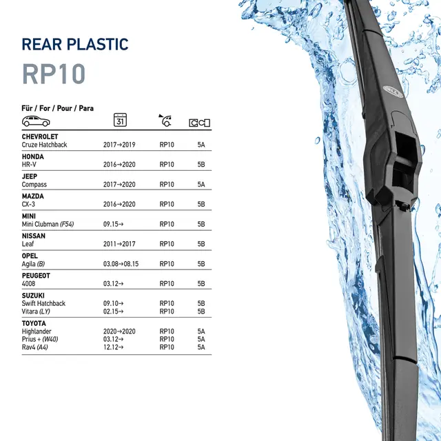 WIPER BLADE PC 10" 250MM RP10        9XW Hella 