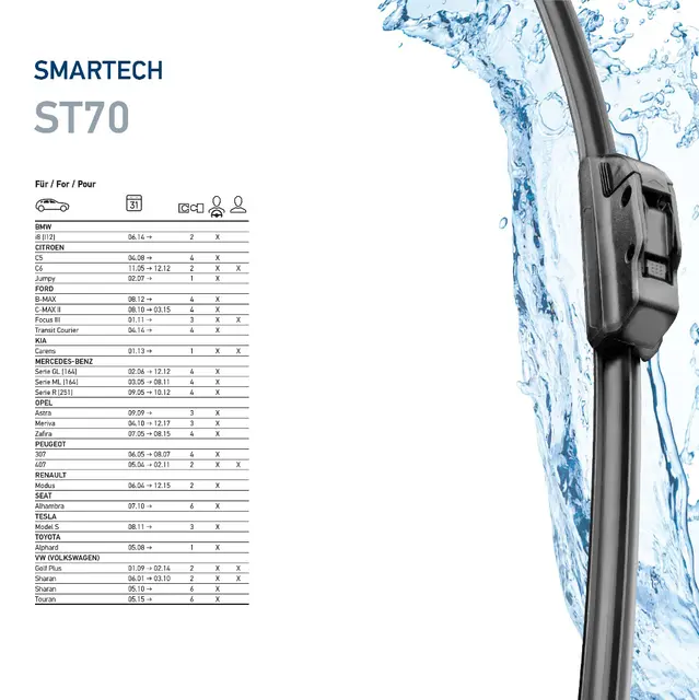 FRAMELESS WIPER BLADE 28"            9XW Hella 