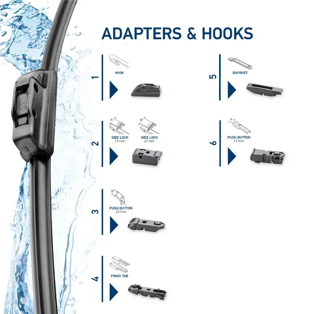 FRAMELESS WIPER BLADE 16"            9XW Hella 