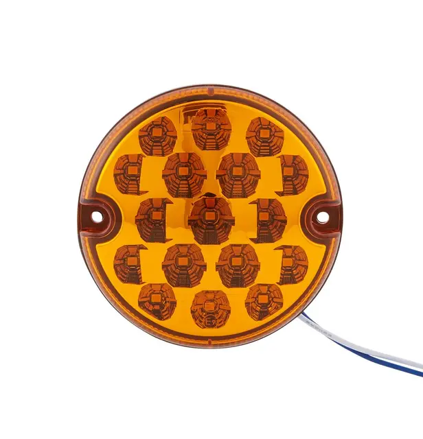 LED blinklykt  10-30v 17led Gult glass Hella 