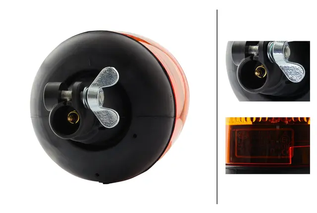 ROTATING BEACON H 12V YELLOW MGS12   2RL Hella 
