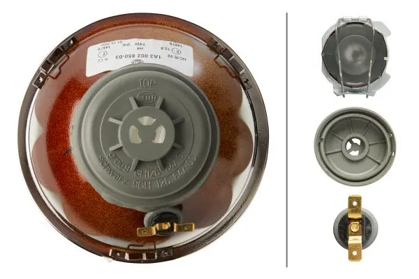 Lysk. H4 5-3/4" m/parklys Hella 