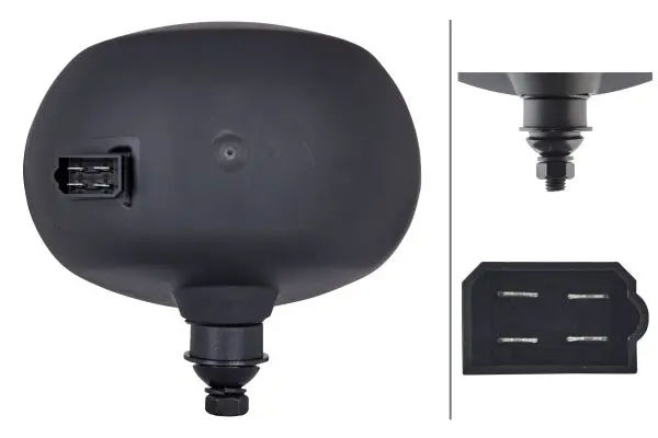 Lyskaster Oval 120, H4 m/parklys Hella 