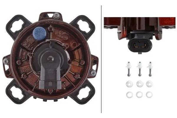 Lysk. 90mm H1 m/12V Lyspære HB4 Hella 