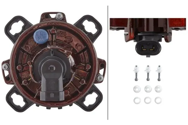 Lysk. 90mm H1 m/24V Lyspære HB4 Hella 