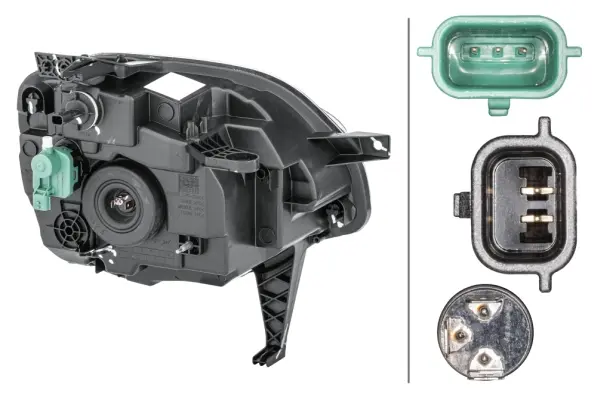 Hovedlampe  venstre  halogen Hella 