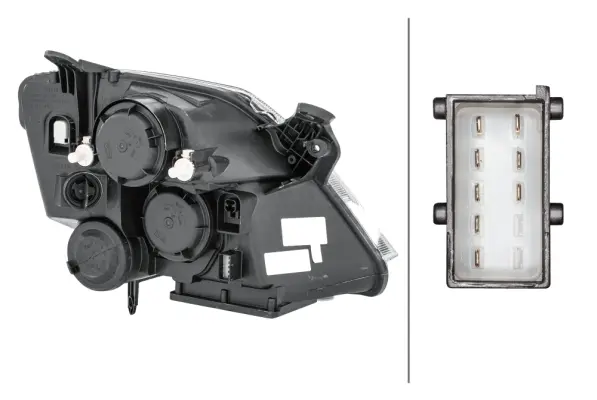 Lysk. H1/H7 Opel Meriva 05/03-05/10 Ve Hella 