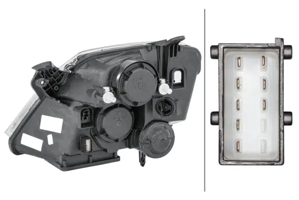 Lysk. H1/H7 Opel Meriva 05/03-05/10 Hø Hella 