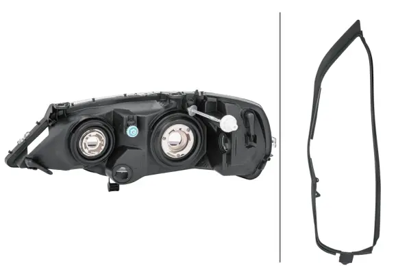 HEADLAMP ES FPO/A BL RH BLACK        1EG Hella 