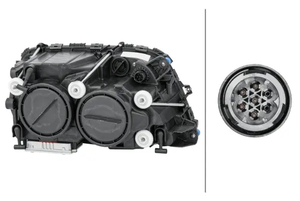 Lysk. Bi-Xenon MB Actros 10/02- Ve. Hella 