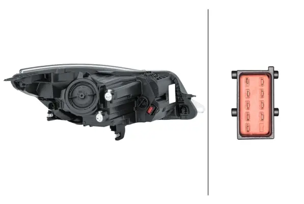 Hovedlampe, venstre Opel Hella 