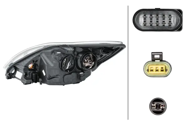 HEADLAMP ES A/F BL PO LW RH          1EL Hella 