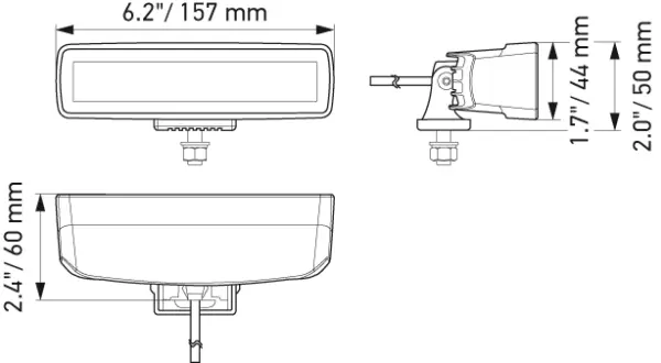 LED MINI LIGHTBAR 6.2" FLOOD         1FB Hella 