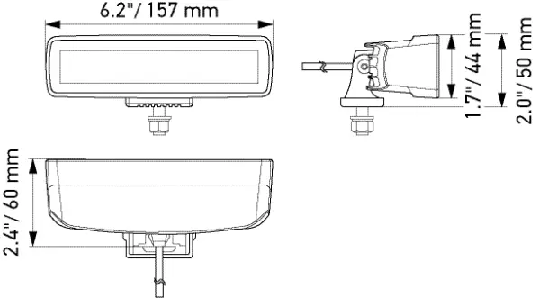 LED MINI LIGHTBAR 6.2" SPOT          1FB Hella 