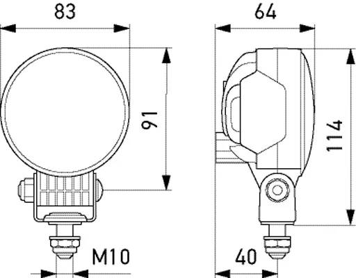 WORK LAMP NA 0GR MD12-24 DT M70-I    1G0 Hella 