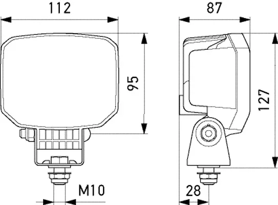 WORK LAMP WA 0GR MD12-24 DT PB-I     1GA Hella 