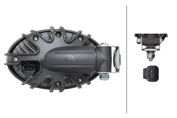 Arbeidslykt Oval 100 LED Comp Sidemonter Hella 