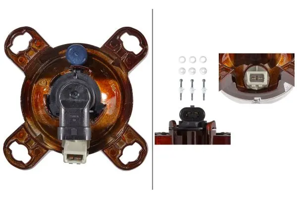 Lysk. 90mm H1 m/12V Lyspære HB4 Hella 