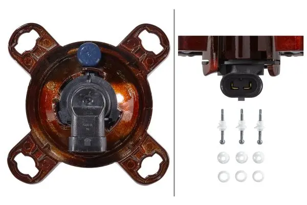 Lysk. 90mm H1 m/24V Lyspære HB4 Hella 