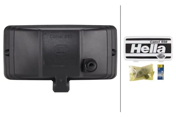 Comet 550 Tåkelys gul H3 12V 55W m/kappe Hella 